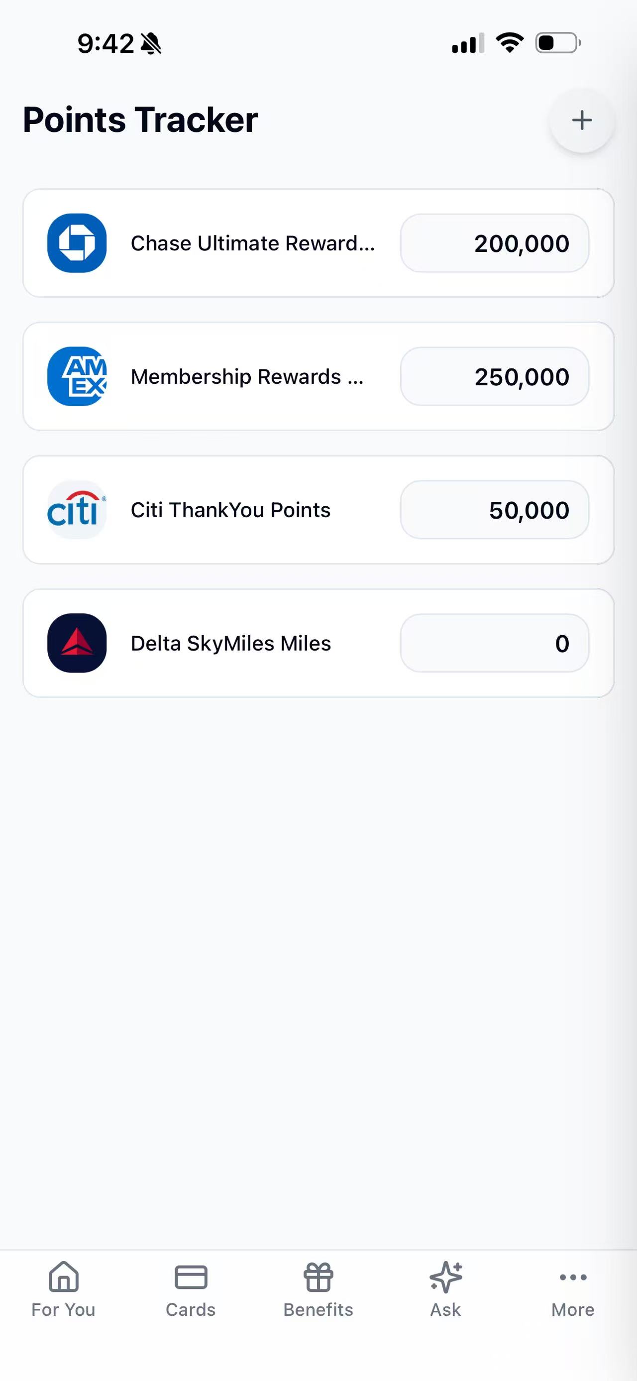 Points Tracker