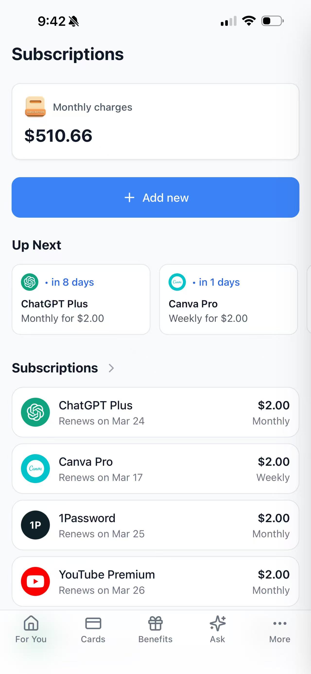 Subscriptions